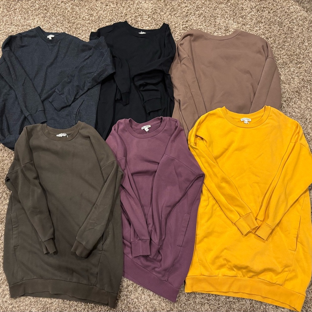 Zenana Outfitters Crew Neck Sweatshirt Tunic Bundle